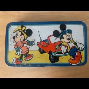 Disney Mickey and Minnie Mouse Tin Box - vintage